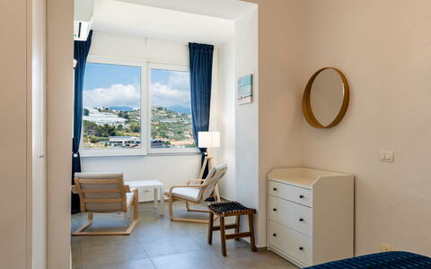 Sanremo 717: Furniture, Interior Design, Room, Floor, Chair, Apartment, Ceiling, Bedroom, Linens, Lamp