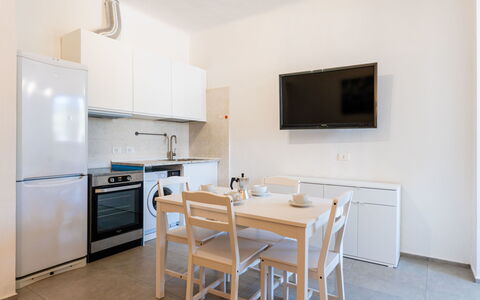 Sanremo 717: Furniture, Flooring, Interior Design, Floor, Ceiling, Room, Kitchen & Dining Room Table, Lighting, Table, Kitchen