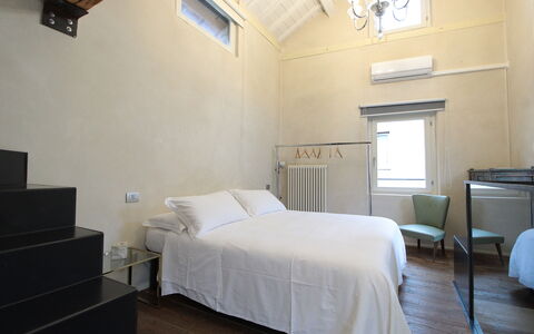 Design Loft, Romantic Retreat, Feltre: Wall, Interior Design, Floor, Flooring, Wood, Ceiling, Furniture, Bed, Bedroom, Lighting