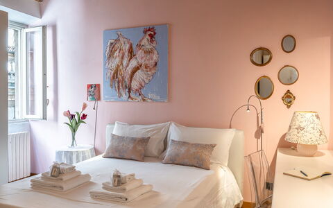 Dafne Suite: Interior Design, Furniture, Wall, Bedroom, Bed, Room, Pink, Bedding, Home, Bed Sheet