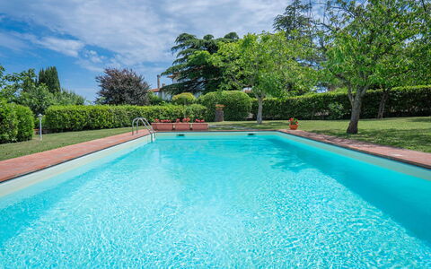 Il Campino, Pool, Montaione: Blue, Swimming Pool, Composite Material, Resort, Water Feature, Leisure, Eco Hotel, Shade, Hacienda, Leisure Centre