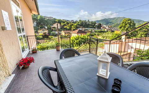 Titta: Balcony, Outdoor Furniture, Chair, Fence, Porch, Eco Hotel, Houseplant, Outdoor Table, Villa