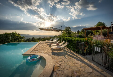 Casale Sunset: Swimming Pool, Landscape, Sunlight, Eco Hotel, Resort, Outdoor Furniture, Leisure, Landscaping, Evening, Umbrella
