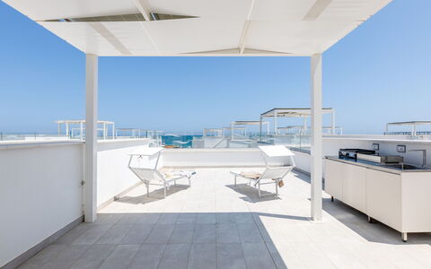 Brezza Costa Conero: Floor, Flooring, Furniture, Apartment, Chair, Balcony, Shade, Aluminium, Daylighting, Hotel