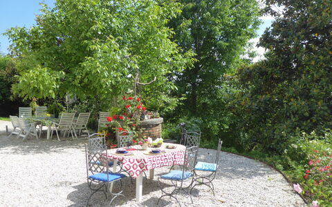 Casa Ballo delle Streghe, Garden, Montebelluna: Furniture, Chair, Table, Outdoor Furniture, Garden, Shrub, Outdoor Table, Shade, Kitchen & Dining Room Table