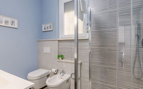 Altamarea Apartment: Plumbing Fixture, Flooring, Bathroom, Interior Design, Floor, Toilet Seat, Toilet, Tap, Plumbing, Sink