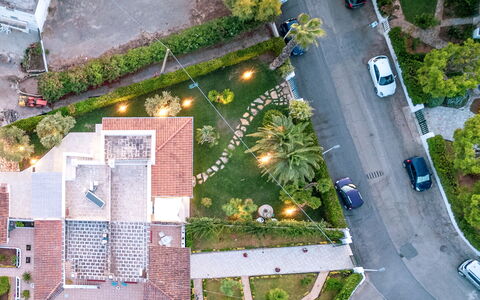 Villa Azzurra Monticelli: Residential Area, Bird'S-Eye View, Neighbourhood, Landscape, House, Garden, Home, Landscaping, Aerial Photography, Suburb