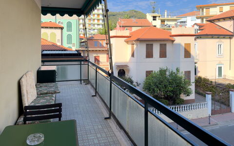 Casa Francy - Arma Di Taggia: Balcony, Apartment, Handrail, Fence, Shade, Porch, Baluster