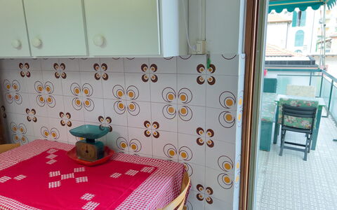 Casa Francy - Arma Di Taggia: Flooring, Interior Design, Floor, Tile, Design, Kitchen, Wood Stain, Paint, Countertop, Tap
