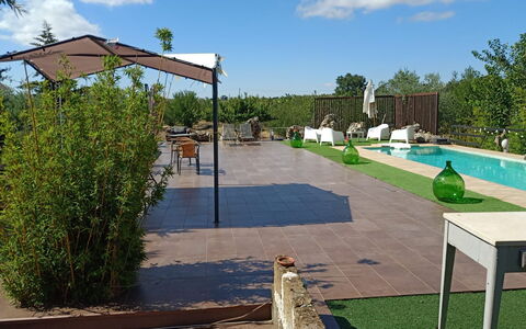 Borgo Incanto: Swimming Pool, Shade, Outdoor Furniture, Garden, Flowerpot, Leisure, Backyard, Landscaping, Chair