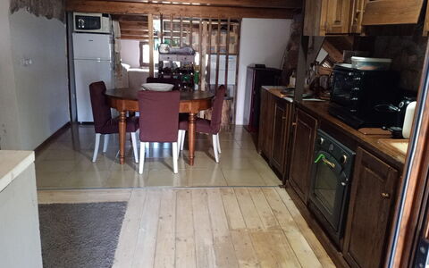 Borgo Incanto: Furniture, Flooring, Floor, Wood, Interior Design, Countertop, Room, Lighting, Kitchen, Wood Flooring