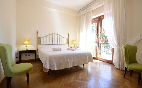 Casa Silvia: Interior Design, Furniture, Bed, Bedroom, Wood, Floor, Flooring, Ceiling, Bed Sheet, Room
