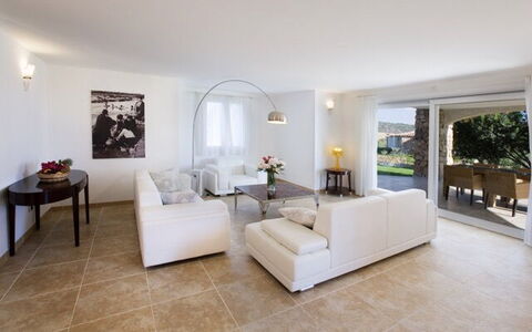 Villa Leccio 1: Furniture, Flooring, Interior Design, Couch, Ceiling, Floor, Living Room, Room, Home