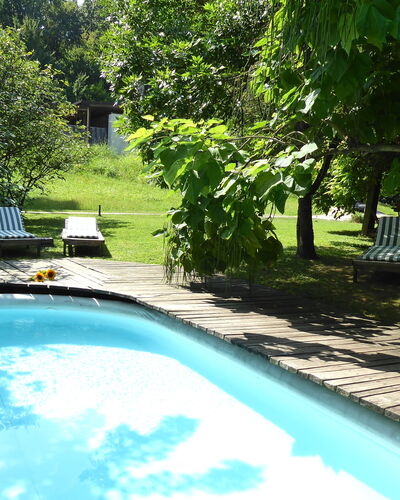 Chalet Fagarè, Pool, Sauna, Prosecco Hills: Swimming Pool, Outdoor Furniture, Furniture, Shade, Backyard, Resort, Garden, Chair, Umbrella, Leisure
