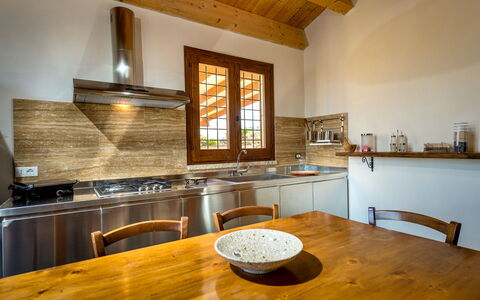 Villa La Musa: Kitchen, Interior Design, Countertop, Flooring, Wood, Home, Ceiling, Furniture, Cabinetry, Kitchen Appliance