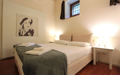 Calicantus, Verona, Pool, Wifi: Furniture, Interior Design, Bedroom, Floor, Bed, Ceiling, Flooring, Room, Bed Sheet, Bed Frame