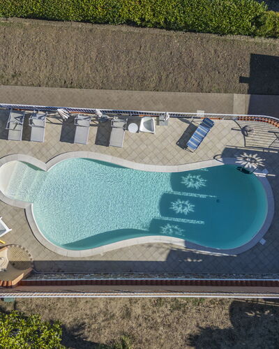 Villa Caroline, Private Pool and Seaview: Blue, Swimming Pool, Resort, Outdoor Furniture, Leisure, Composite Material, Water Feature, Shade, Eco Hotel, Landscaping
