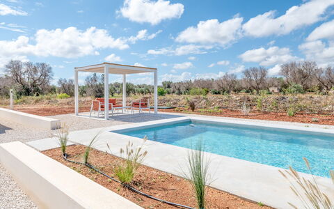 Casa Vita Bella: Composite Material, Garden, Landscaping, Swimming Pool, Shade, Design, Walkway, Outdoor Structure, Pergola, Water Feature