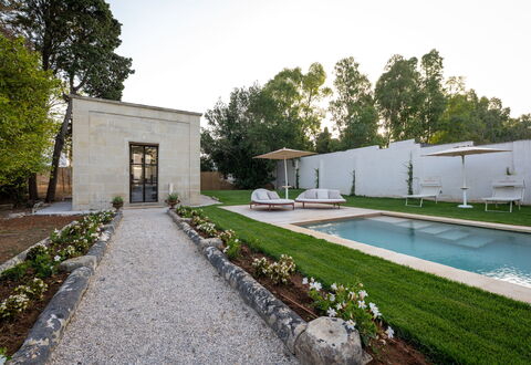 Palazzo Villani Lubelli: Garden, Estate, Landscaping, Water Feature, Swimming Pool, Design, Yard, Shade, Courtyard, Backyard