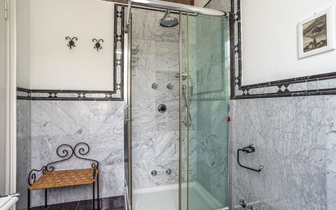 Gallietta: Plumbing Fixture, Bathroom, Interior Design, Flooring, Plumbing, Floor, Shower, Lighting, Tile, Tap