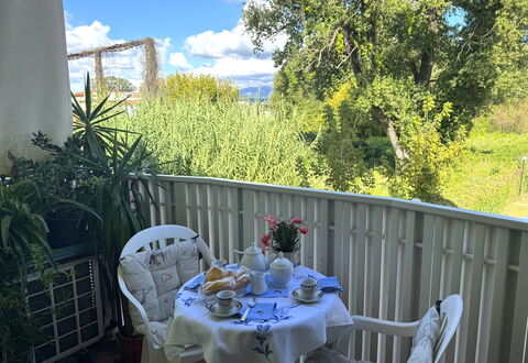 Liz: Furniture, Chair, Outdoor Furniture, Table, Outdoor Table, Balcony, Porch, Shade, Backyard, Kitchen & Dining Room Table