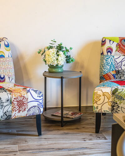 Villa Zena: Furniture, Interior Design, Yellow, Flooring, Floor, Textile, Chair, Brown, Living Room, Orange