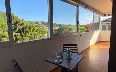 La Casa di Viviana Terrace, Close to the Beach: Furniture, Floor, Hardwood, Wood Stain, Chair, Balcony, Wood Flooring, Eco Hotel, Daylighting, Deck