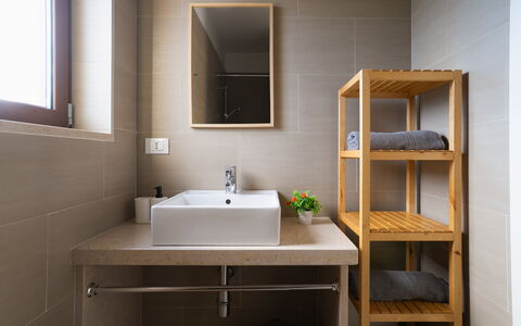 Apulia Retreat: Wall, Plumbing Fixture, Bathroom Sink, Flooring, Sink, Wood, Interior Design, Floor, Tap, Bathroom