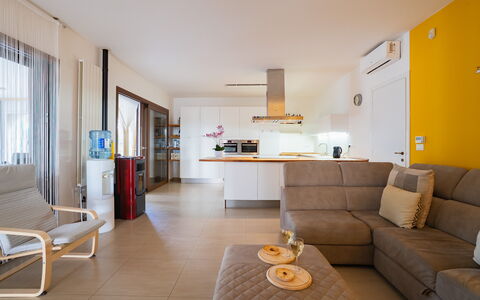 Apulia Retreat: Furniture, Interior Design, Flooring, Floor, Couch, Wall, Room, Wood, Ceiling, Living Room
