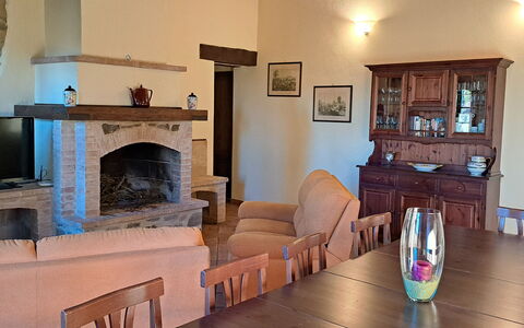 Podere Peteglia: Furniture, Interior Design, Flooring, Room, Table, Chair, Floor, Ceiling, Living Room, Kitchen & Dining Room Table