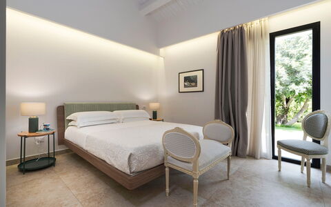 Villa Netina: Interior Design, Bed, Bedroom, Furniture, Flooring, Floor, Ceiling, Bedding, Bed Sheet, Lighting