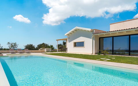 Villa Netina: Blue, Swimming Pool, Composite Material, Resort, Estate, Leisure, Shade, Eco Hotel, Villa, Landscaping