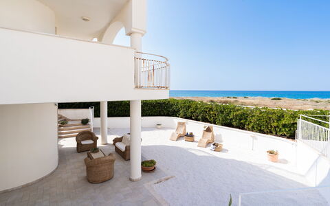 Il Respiro del Mare: Balcony, Sea, Apartment, Shade, Ocean, Outdoor Furniture, Villa, Resort, Outdoor Structure, Beach