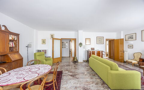 Mestrina Apartment: Interior Design, Flooring, Floor, Furniture, Ceiling, Room, Couch, Lighting, Apartment, Living Room
