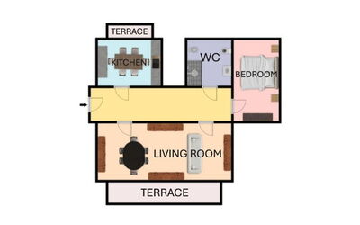 Mestrina Apartment: Living Room