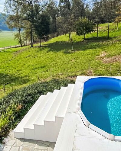 Balena: Blue, Swimming Pool, Composite Material, Garden, Landscaping, Leisure, Lawn, Backyard, Shade, Yard