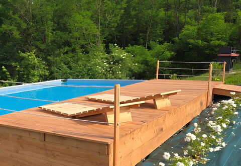 Villa Dolce Bosco with Pool, Valdobbiadene: Wood, Hardwood, Plank, Wood Stain, Deck, Swimming Pool, Wood Flooring, Plywood, Lumber
