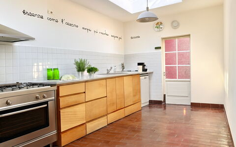 Portofino: Flooring, Kitchen, Interior Design, Floor, Wood, Cabinetry, Countertop, Kitchen Appliance, Major Appliance, Furniture