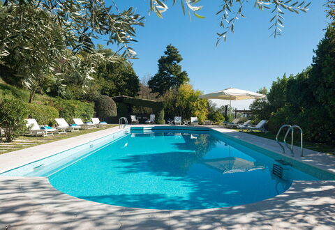 Galero: Swimming Pool, Blue, Outdoor Furniture, Resort, Sunlounger, Shade, Eco Hotel, Thermae, Umbrella, Landscaping