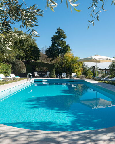 Galero: Swimming Pool, Blue, Outdoor Furniture, Resort, Sunlounger, Shade, Eco Hotel, Thermae, Umbrella, Landscaping