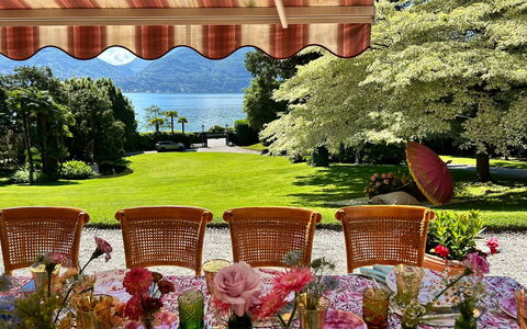 Camilla Villa: Furniture, Garden, Outdoor Furniture, Shade, Outdoor Table, Spring, Chair, Lawn, Yard
