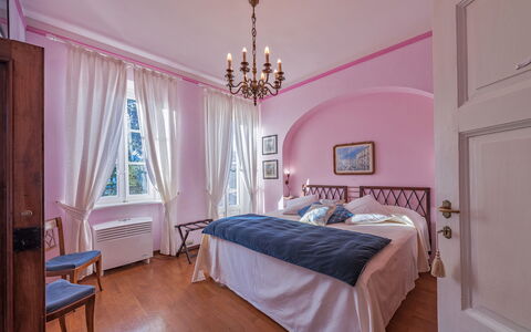 Camilla Villa: Furniture, Interior Design, Bedroom, Bed, Ceiling, Linens, Bedding, Room, Bed Sheet, Textile