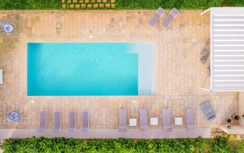 Masseria Ficalindia: Swimming Pool, Outdoor Furniture, Resort, Composite Material, Leisure, Eco Hotel, Shade, Garden, Chair, Backyard