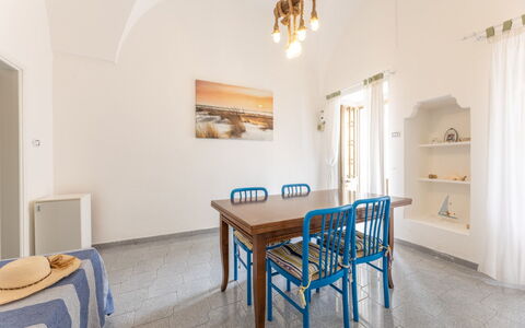 Casa Marinella, Marina di Mancaversa: Furniture, Flooring, Floor, Interior Design, Ceiling, Table, Chair, Room, Kitchen & Dining Room Table