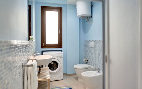 Borgo Vigata 1: Flooring, Interior Design, Floor, Plumbing Fixture, Bathroom, Toilet, Tap, Lighting, Plumbing, Home