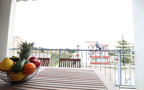 Circe Sea View: Furniture, Outdoor Furniture, Chair, Balcony, Outdoor Table, Deck, Kitchen & Dining Room Table, Fence, Wood Stain, Porch