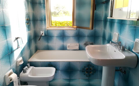 Villa Maddalena: Bathroom, Plumbing Fixture, Tap, Sink, Bathroom Sink, Flooring, Plumbing, Toilet, Interior Design, Floor