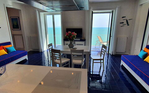 Casa Blue Dream: Furniture, Floor, Sea, Chair, Ocean, Coffee Table, Resort, Hotel, Outdoor Furniture