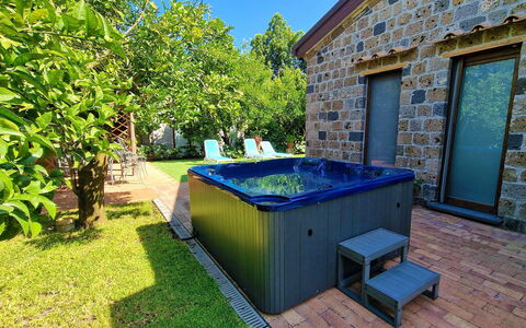 Villa Romantic Garden: Blue, Swimming Pool, Resort, Composite Material, Eco Hotel, Plumbing Fixture, Water Feature, Bathtub, Tile