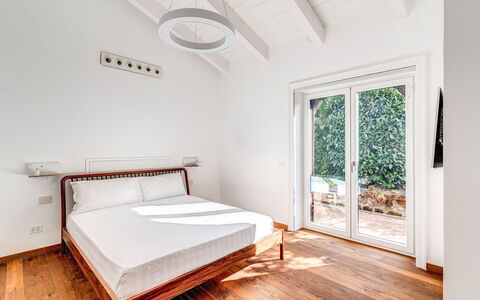 Villa Romantic Garden: Bed, Interior Design, Bedroom, Flooring, Wood, Floor, Home, Furniture, Bed Sheet, Bedding